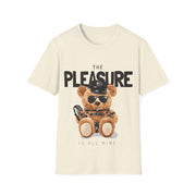 Playful Graphic T-Shirt - 'The Pleasure Is All Mine' Cute Teddy Design - Cookies Trend Collective