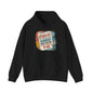 Colorful hoodie with teacher design and humorous quote about vocabulary and swearing.