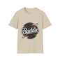 Unisex soft-style T-shirt featuring retro 'Baddie' universe design, perfect for trendy casual wear.