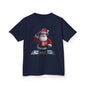 Kids T-Shirt-Santa Fun DJ Party Tee - Navy Blue