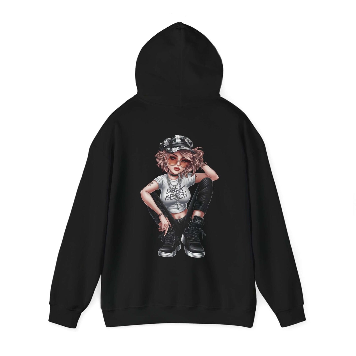 Urban Girl Hoodie - Streetwear and Bling Pose