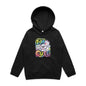 Kid's hoodie featuring cute koala and bunny design with text "I'm Cute" in colorful print, perfect for baby fashion.