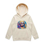 AS Colour Sea Life Youth Hoodie with colorful cartoon fish, octopus, and seahorse design, perfect for kids' fashion.