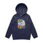 Kid's hoodie featuring cute koala and bunny design with text "I'm Cute" in colorful print, perfect for baby fashion.