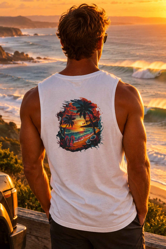 Experience Summer Bliss with the Sunset Beach Tank Top - Cookies Trend Collective
