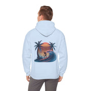 Hooded Jumper Sunset Surfer, Synth-wave Effect - Cookies Trend Collective