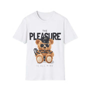 Playful Graphic T-Shirt - 'The Pleasure Is All Mine' Cute Teddy Design - Cookies Trend Collective