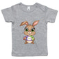 Cute infant t-shirt with a colorful Easter Bunny design, perfect for toddlers. Regular fit, 100% cotton fabric.