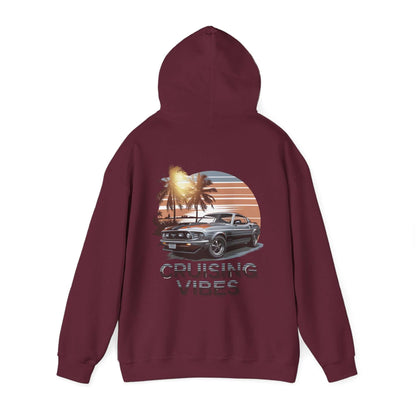 Mustang Sunset Beach Hoodie - Cruising Vibes