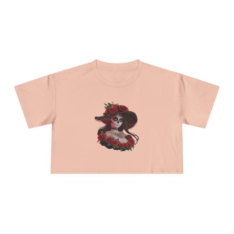 Chibi Style Sugar Skull Crop Tee - authentic product design