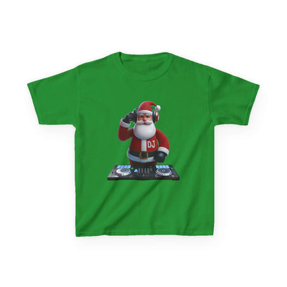 Kids T-Shirt-Santa Fun DJ Party Tee - Green