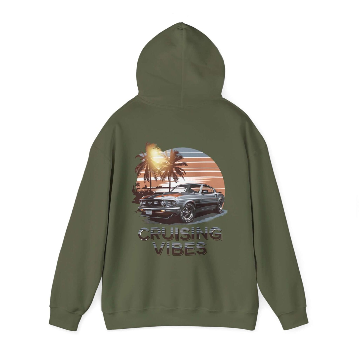 Mustang Sunset Beach Hoodie - Cruising Vibes