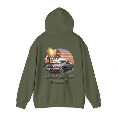 Mustang Sunset Beach Hoodie - Cruising Vibes