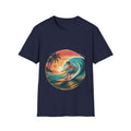 Vintage Surfer T-Shirt Sunset Session Retro Wave Print