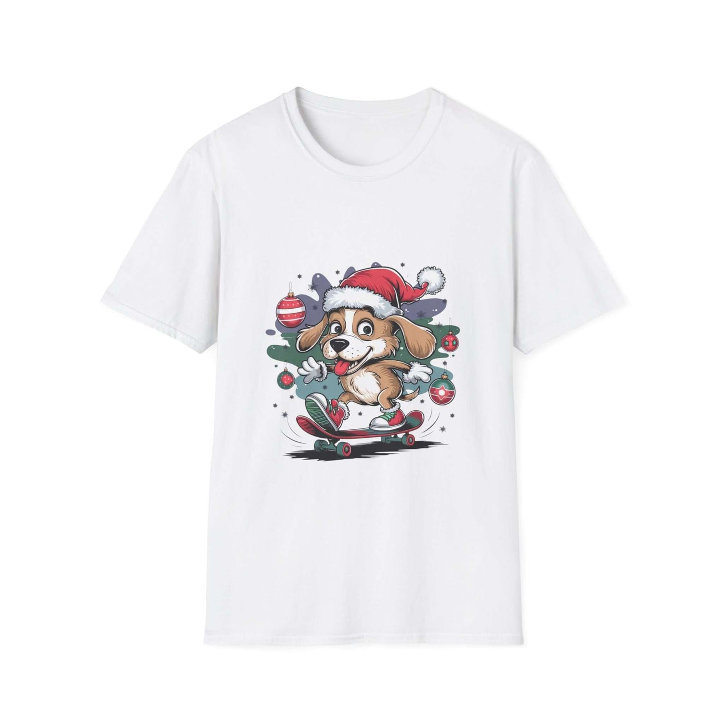 Christmas Dog Skateboard T-Shirt