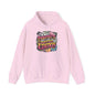 Cozy pink hoodie with colorful floral design and quote 'I'm not perfect, but I am limited edition'.