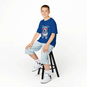 Kids T-shirt - Synth Wave Pit Bull Dog Design - Cookies Trend Collective