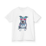 Kids T-shirt - Synth Wave Pit Bull Dog Design - Cookies Trend Collective