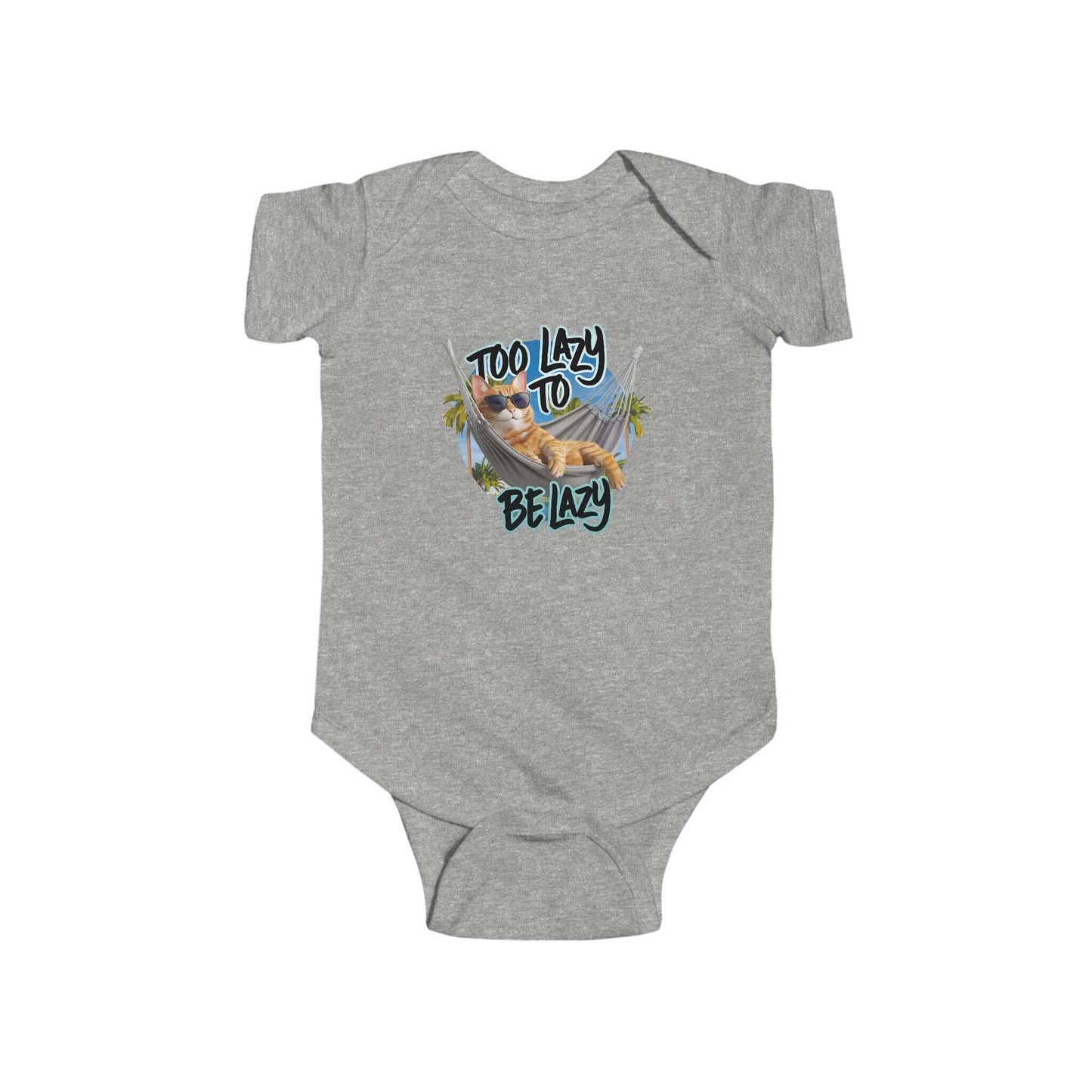 Infant Bodysuit - Cat in Hammock Too Lazy to be Lazy Beach Design