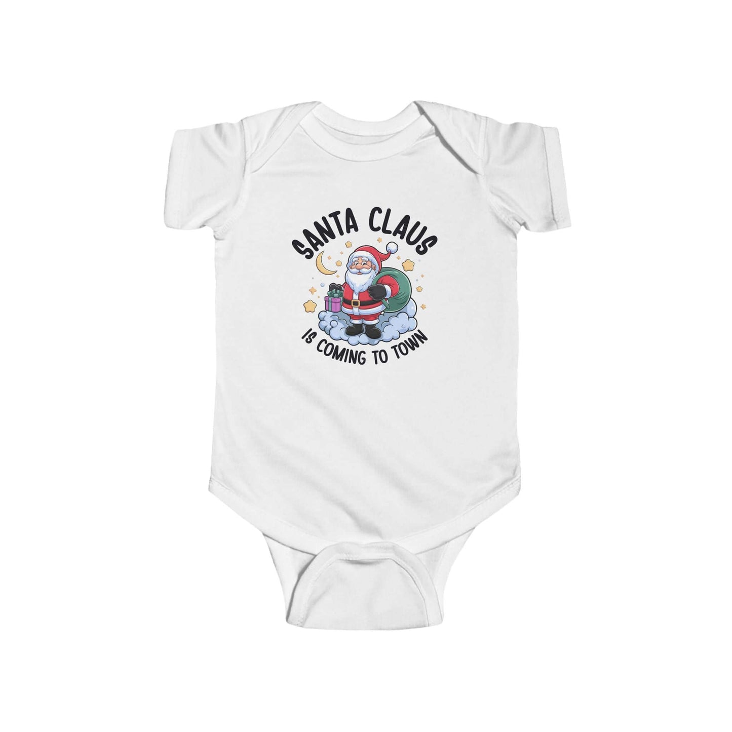 Baby Onesie Santa Claus Coming to Town Fine Jersey Bodysuit