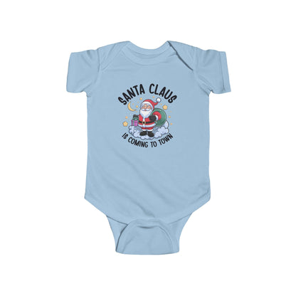 Baby Onesie Santa Claus Coming to Town Fine Jersey Bodysuit