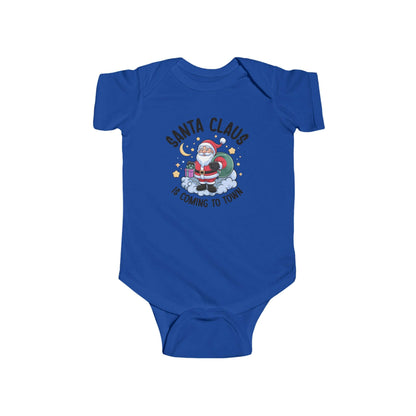 Baby Onesie Santa Claus Coming to Town Fine Jersey Bodysuit