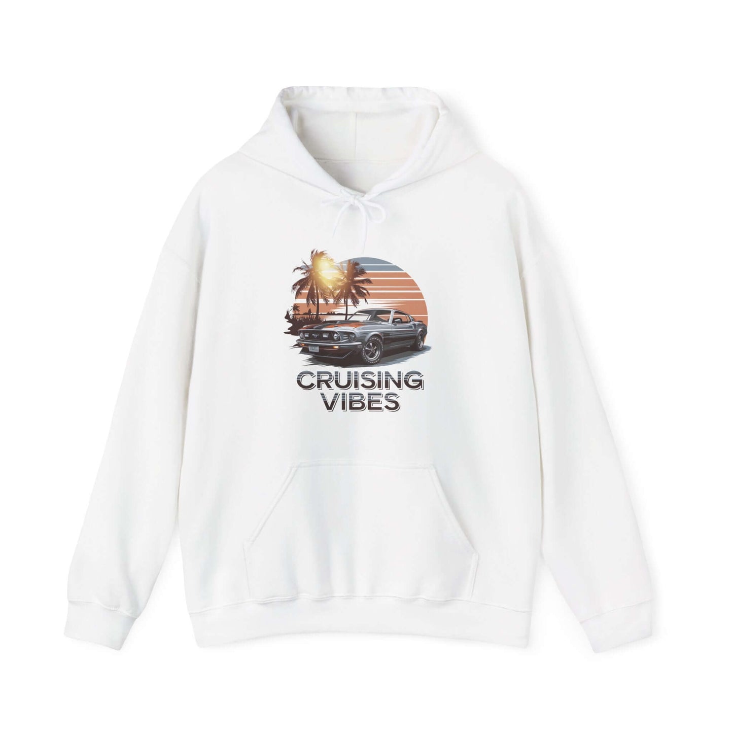 Mustang Sunset Beach Hoodie - Cruising Vibes