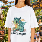 Kids Tee Little Dragon, Cartoon Character Design - Cookies Trend Collective