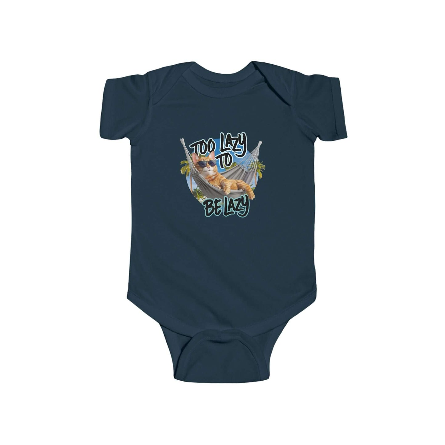 Infant Bodysuit - Cat in Hammock Too Lazy to be Lazy Beach Design