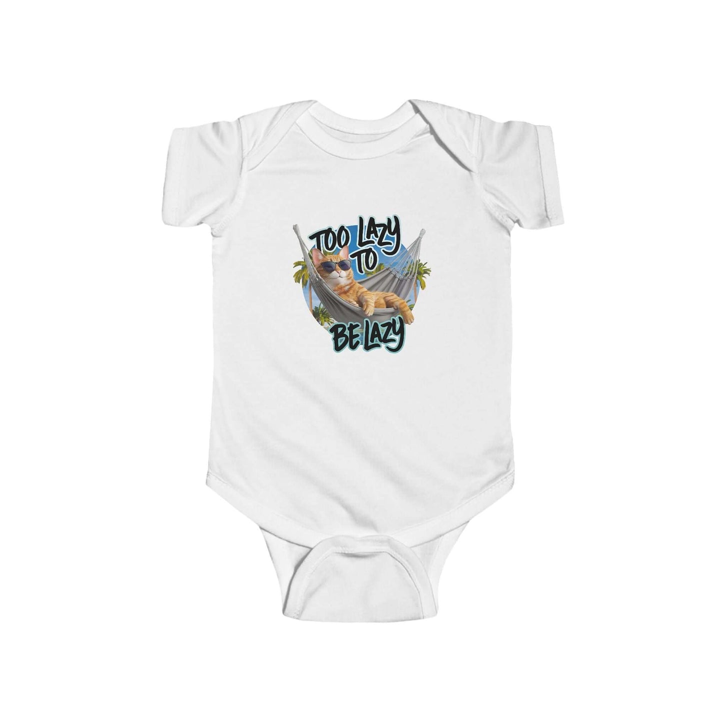 Infant Bodysuit - Cat in Hammock Too Lazy to be Lazy Beach Design