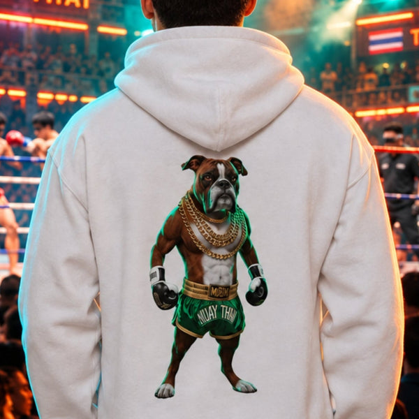 Fun & Unique Boxer Dog Muay Thai Hoodie for Dog Lovers - Cookies Trend Collective