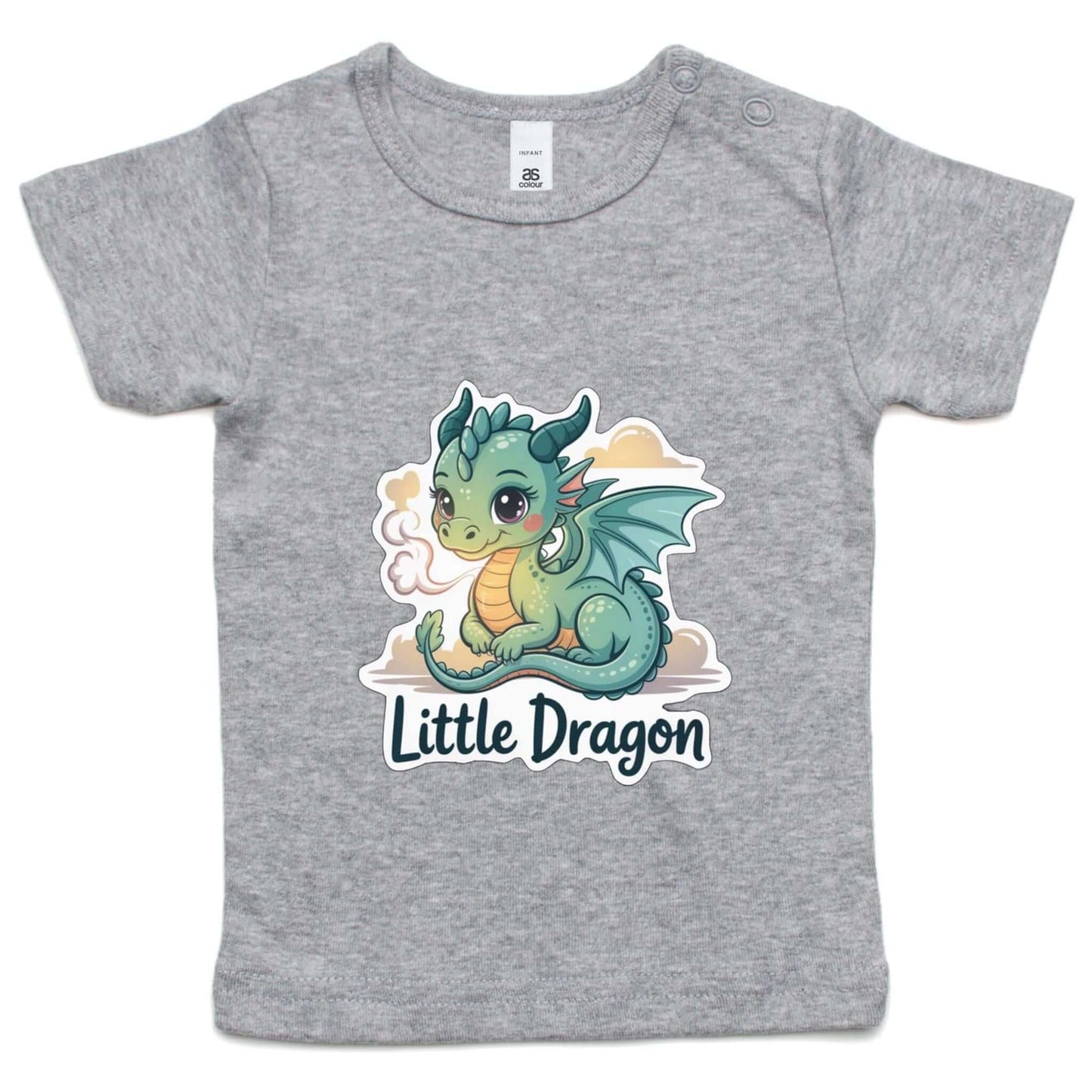 Infants Tee featuring adorable Little Dragon cartoon, perfect for young dragon fans.