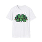 DAD MAFIA unisex T-Shirt featuring distressed black lettering and neon green skull accents, perfect for casual occasions.