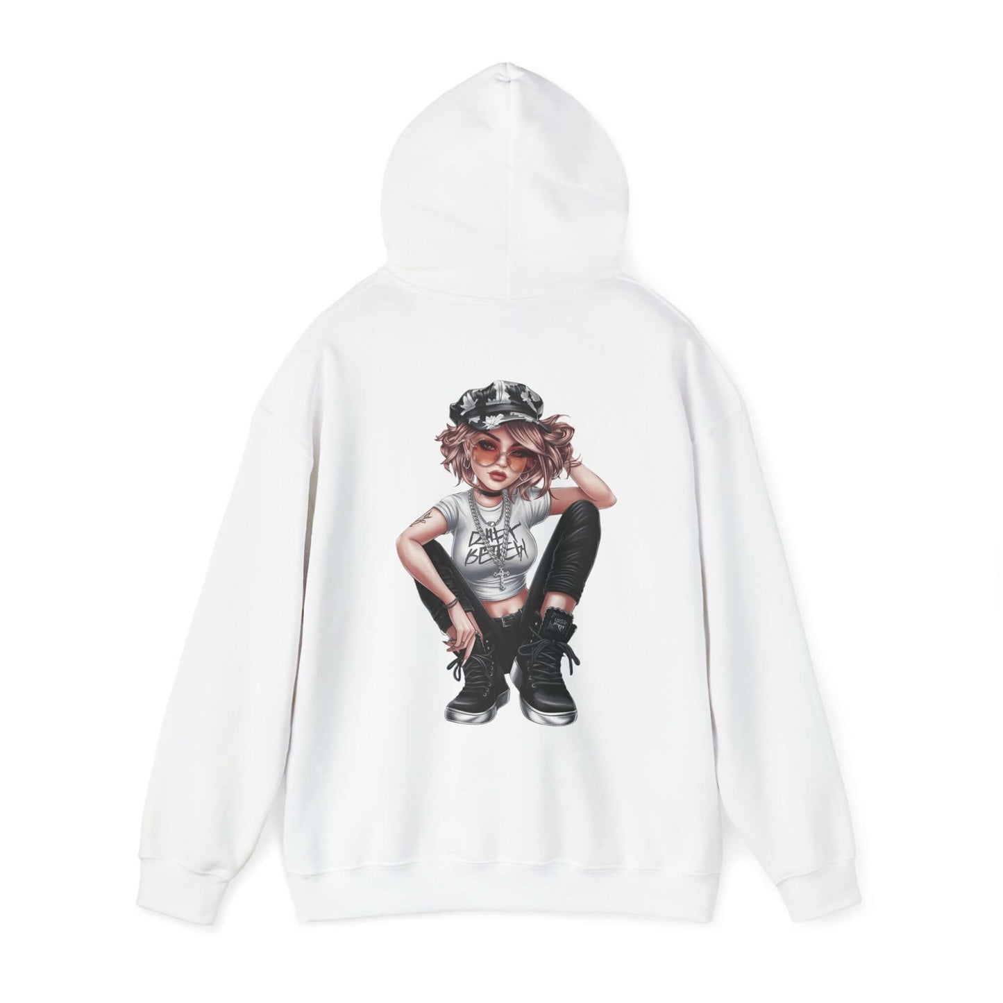 Urban Girl Hoodie - Streetwear and Bling Pose