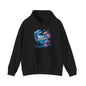 Cozy unisex hoodie featuring a dolphin holding 'Mum' heart with flowers, perfect gift for Mother's Day.