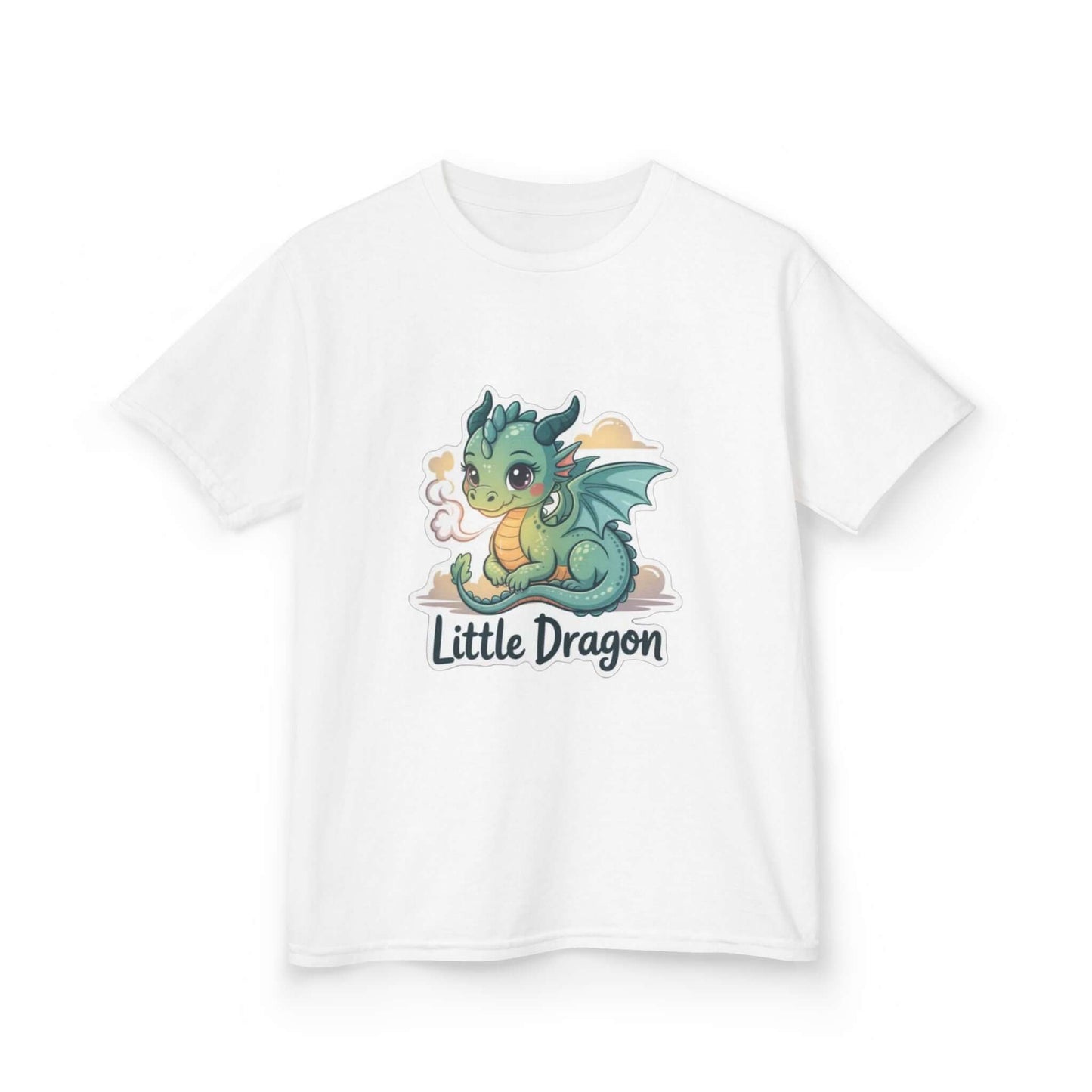 Kids tee featuring a cute cartoon 'Little Dragon' design, perfect for young dragon enthusiasts.