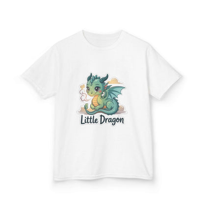 Kids tee featuring a cute cartoon 'Little Dragon' design, perfect for young dragon enthusiasts.