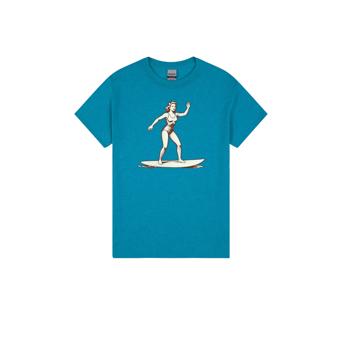 Mermaid Surfer T-Shirt – Retro 70s Surf Graphic Tee