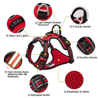 True Love No Pull Explosion Proof Dog Harness - Orange, L-1831155635748737029