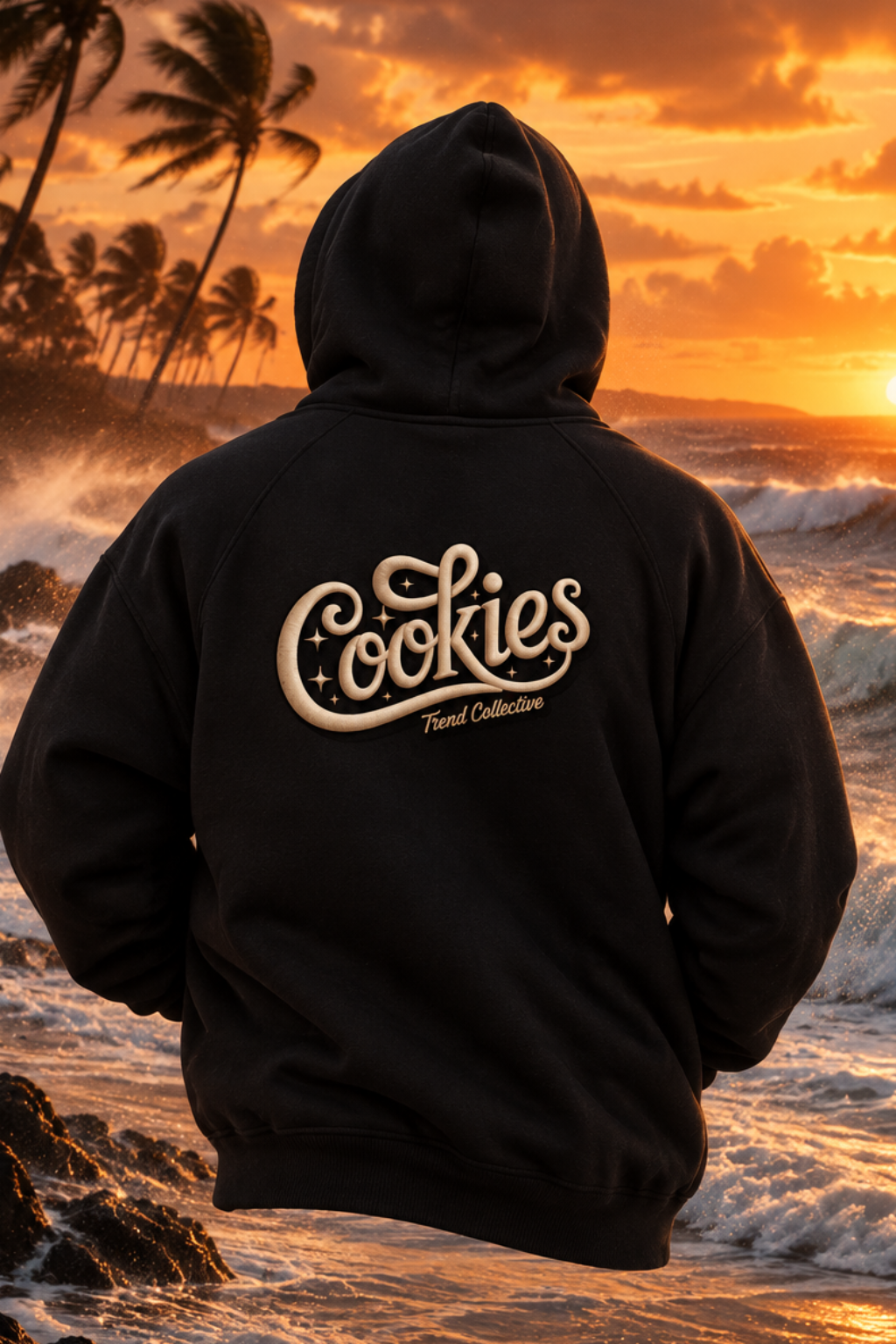 Model wearing Cookies Trend Collective Hoodie in Black