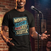Shop the Working Harder T-Shirt by Cookies Trend Collective. Featuring colourful typography and a cheeky adult humour slogan on a Gildan Heavy Cotton tee. Five colours, sizes S–5XL.