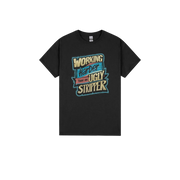 Shop the Working Harder T-Shirt by Cookies Trend Collective. Featuring colourful typography and a cheeky adult humour slogan on a Gildan Heavy Cotton tee. Five colours, sizes S–5XL.