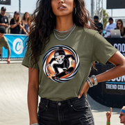 Shop the Phat Skulls Skater T-Shirt by Cookies Trend Collective. Featuring a colourful cartoon skull skater on a Gildan Heavy Cotton tee. Five colours, sizes S–5XL.