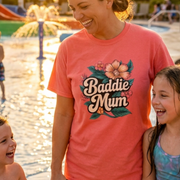 Baddie Mum T-Shirt – Floral Mum Graphic Tee | Cookies Trend Collective