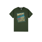 Shop the Working Harder T-Shirt by Cookies Trend Collective. Featuring colourful typography and a cheeky adult humour slogan on a Gildan Heavy Cotton tee. Five colours, sizes S–5XL.
