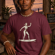 Mermaid Surfer T-Shirt – Retro 70s Surf Graphic Tee