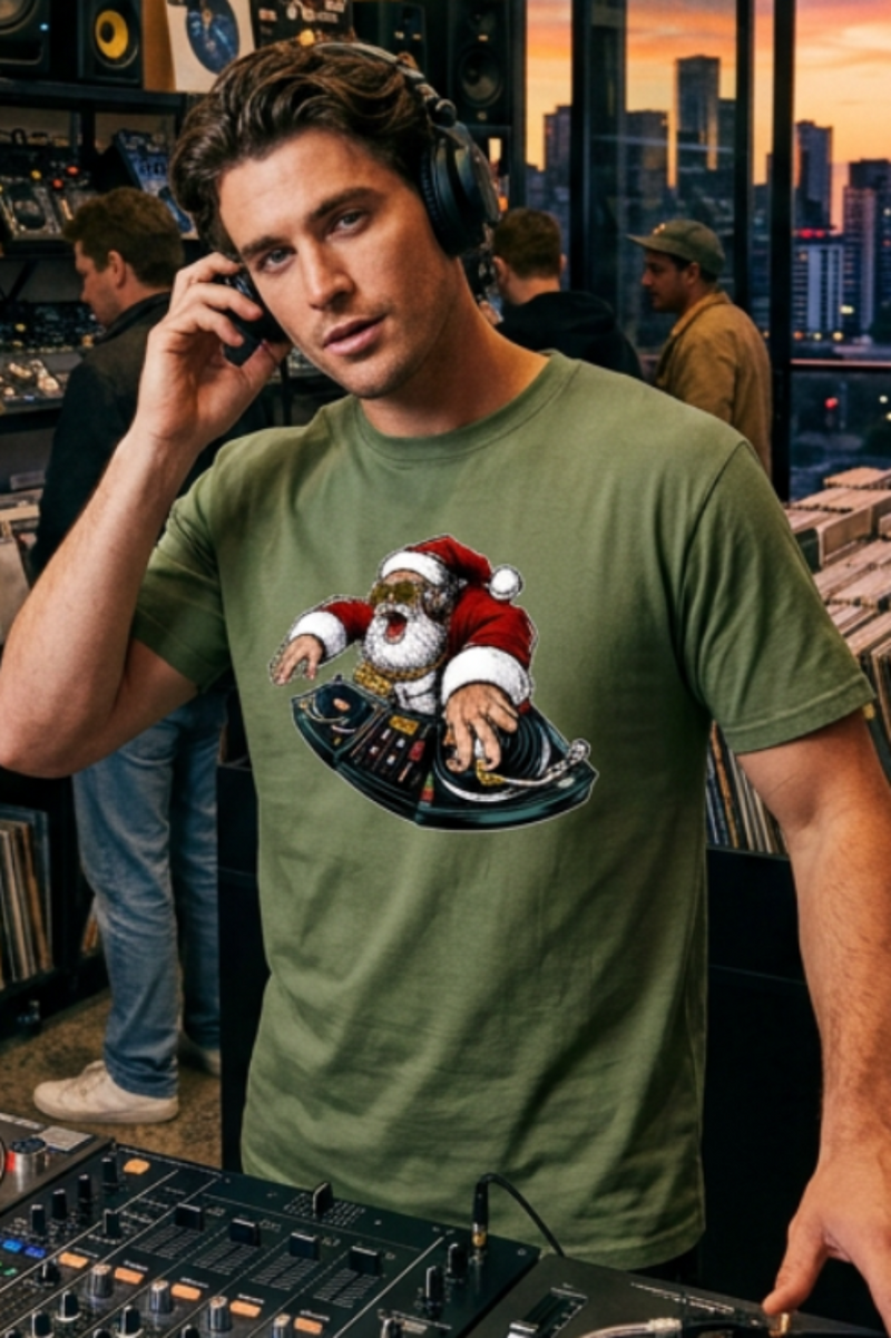 DJ Santa T-Shirt – Funny Christmas DJ Graphic Tee | Cookies Trend Collective - authentic product design