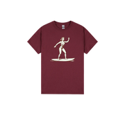 Mermaid Surfer T-Shirt - Maroon - Cookies Trend Collective