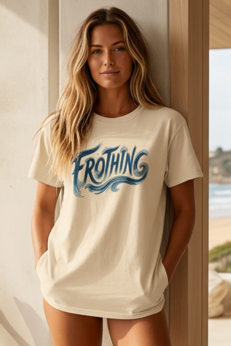 Frothing Surf T-Shirt - authentic product design