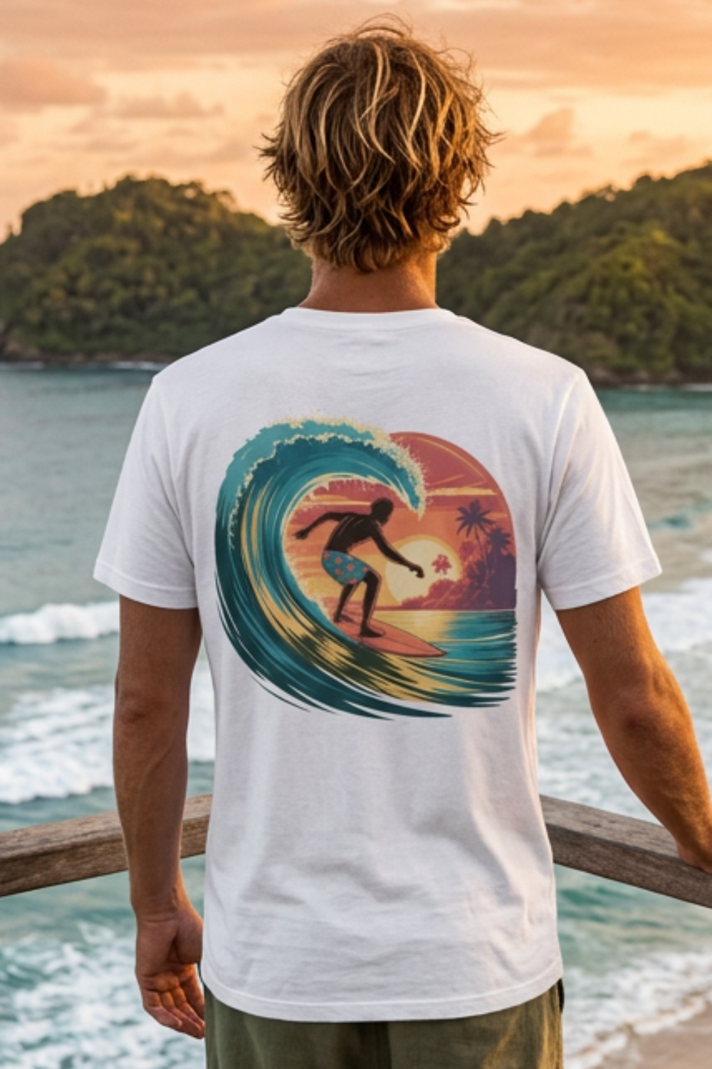 Island Surf Tee – Retro Surfing Graphic T-Shirt | Cookies Trend Collective